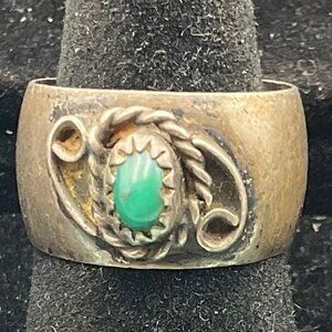 Native Ring Size 5 Turquoise Sterling Silver 925 Paul J Artist